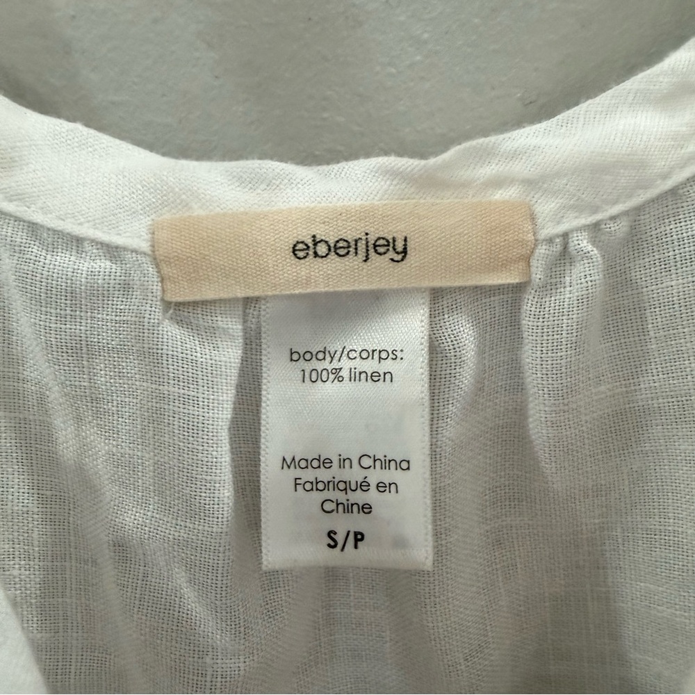Eberjey Dress Kesia Maxi Tiered Linen in White - Picture 6 of 6